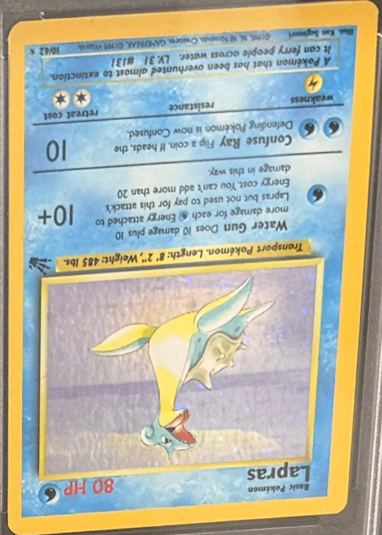 Lapras (holo), graded PSA 5 — the exact slab for sale