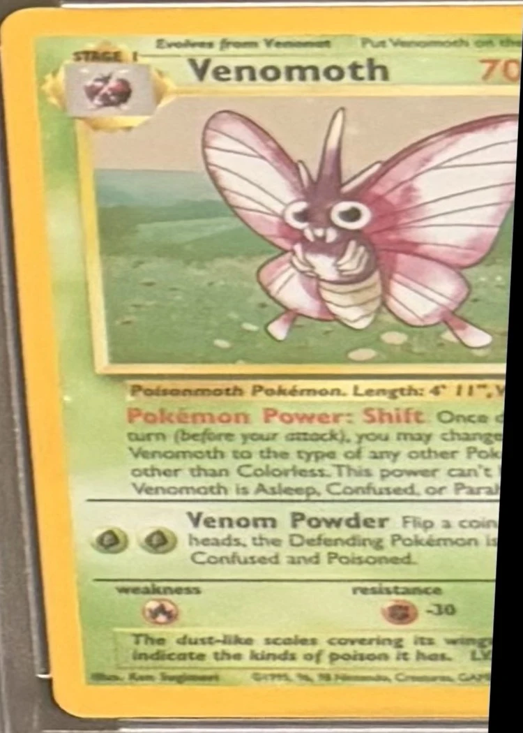 Venomoth (holo), graded PSA 6 — the exact slab for sale