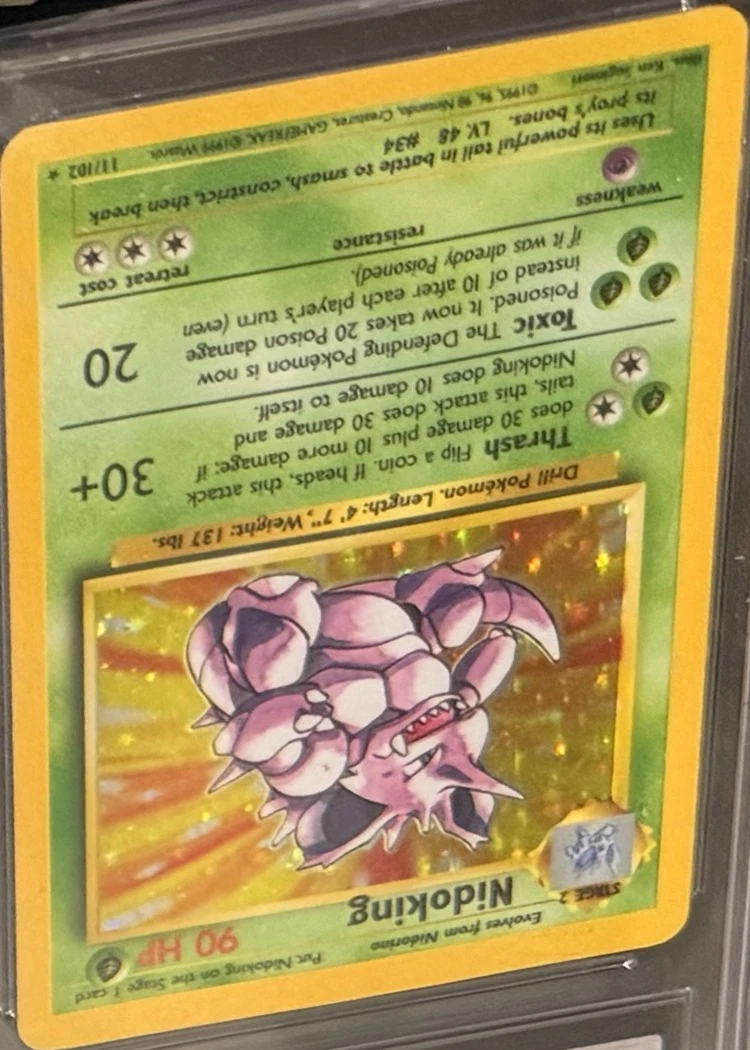 Nidoking (holo, 'Additional Ink' error), graded CGC 4 — the exact slab for sale