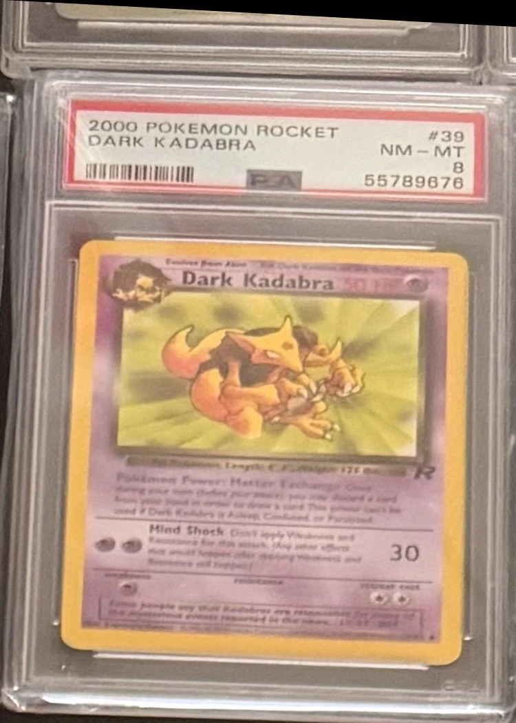 Dark Kadabra, graded PSA 8 — the exact slab for sale