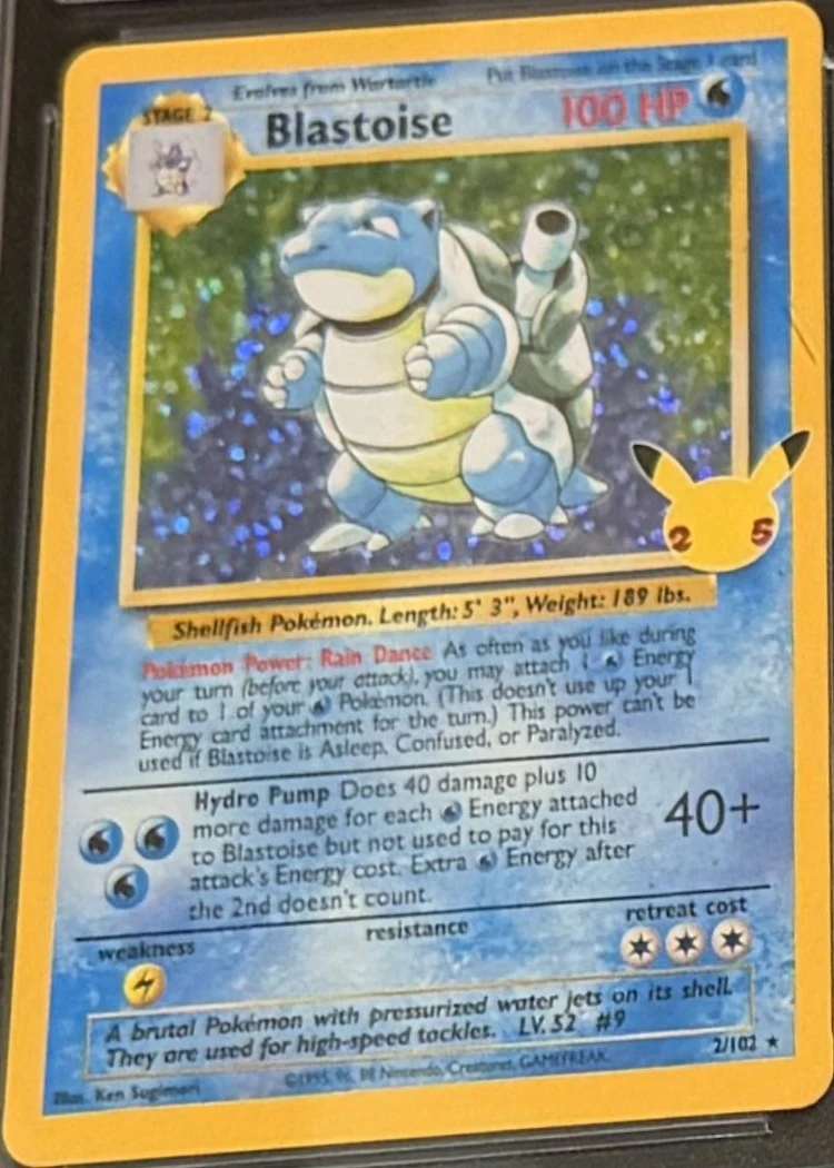 Blastoise (holo, Celebrations Classic Collection), graded CGC 9 — the exact slab for sale