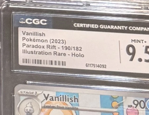 Vanillish (illustration rare), graded CGC 9.5 — the exact slab for sale