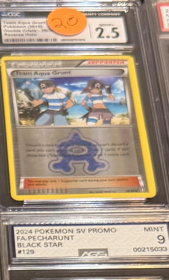 Team Aqua Grunt (Double Crisis), graded CGC 2.5 — the exact slab for sale