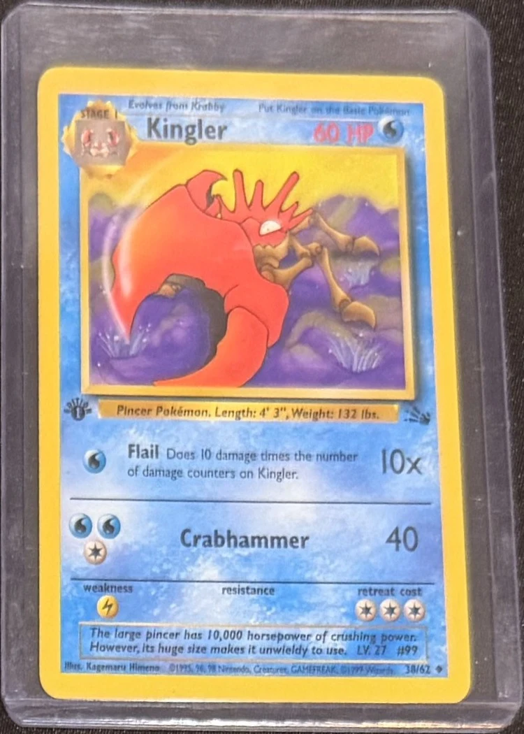 Kingler (1st Edition), graded RAW · UNGRADED — the exact slab for sale