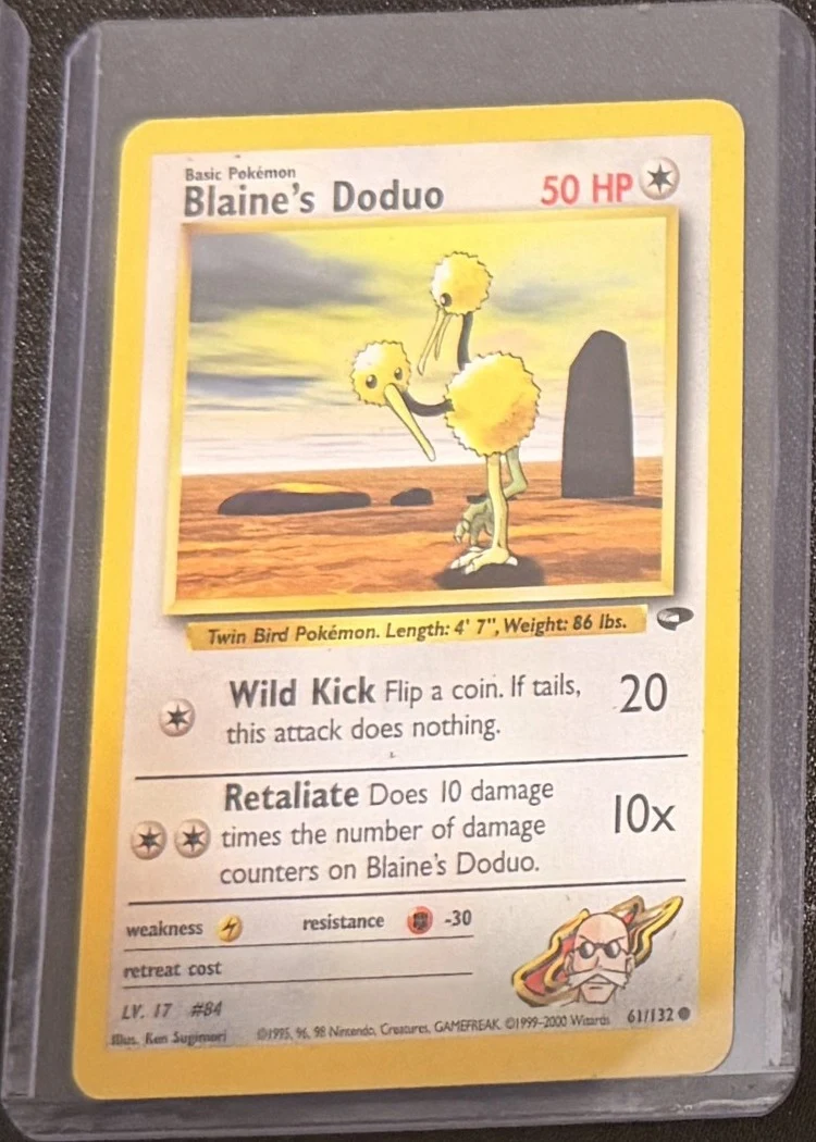Blaine's Doduo, graded RAW · UNGRADED — the exact slab for sale