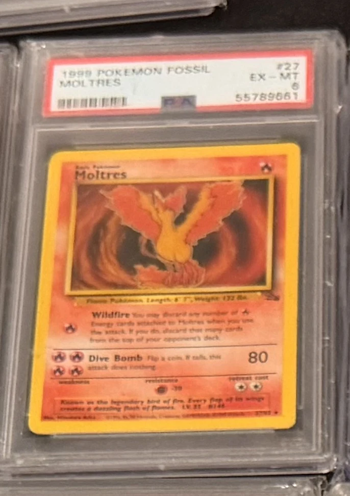 Moltres — Fossil, graded PSA 6 — the exact slab for sale