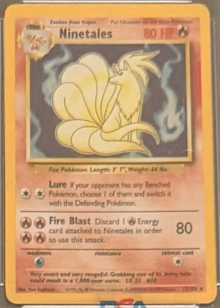 Ninetales — Base Set Holo, graded PSA 5 — the exact slab for sale