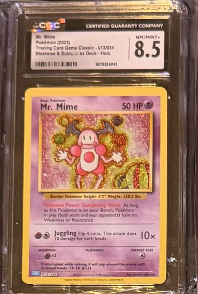 Mr. Mime (holo), graded CGC 8.5 — the exact slab for sale
