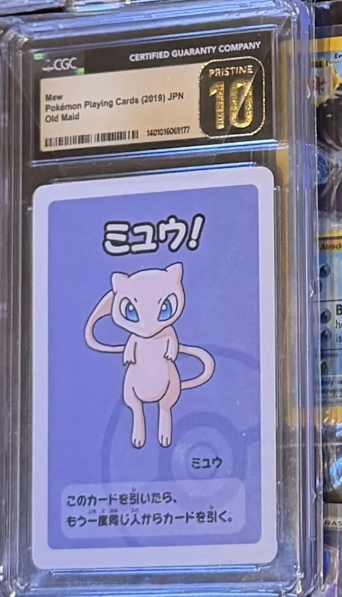 Mew (Old Maid playing card), graded CGC 10 Pristine — the exact slab for sale