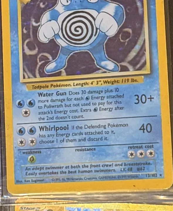Poliwrath (holo), graded RAW · UNGRADED — the exact slab for sale
