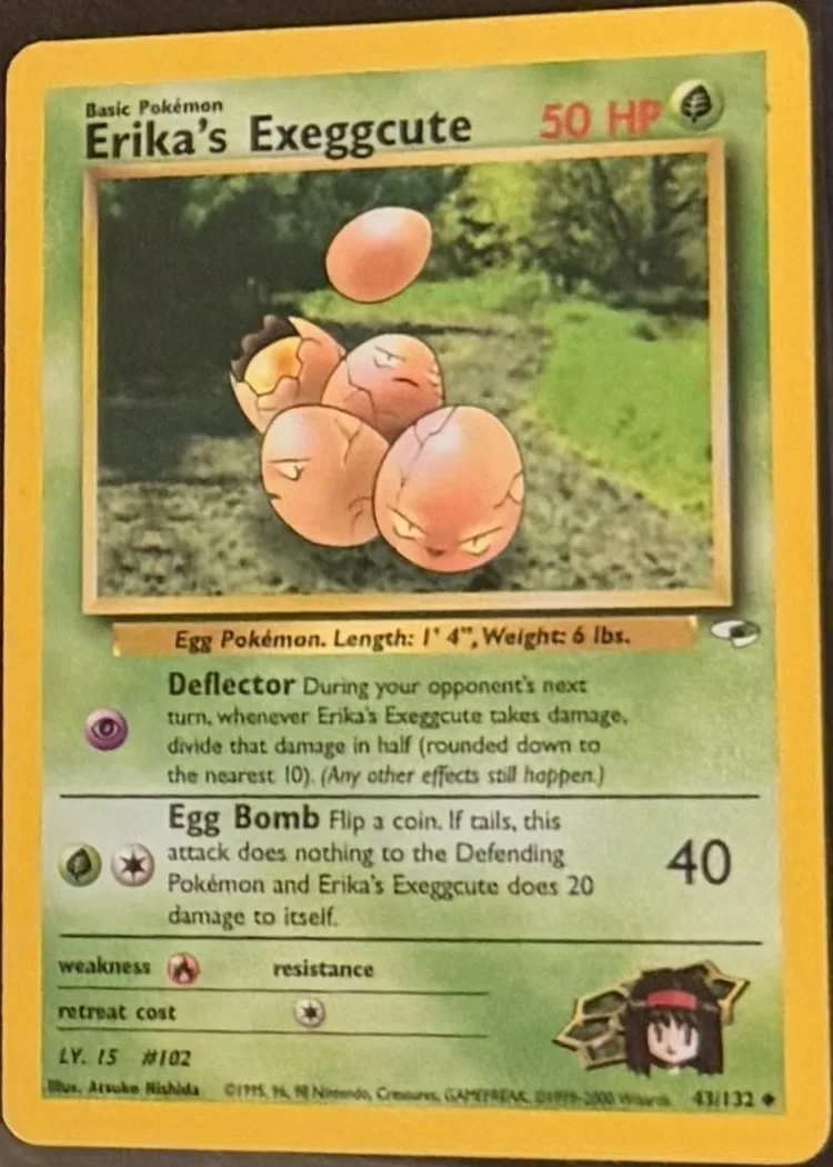 Erika's Exeggcute, graded RAW · UNGRADED — the exact slab for sale