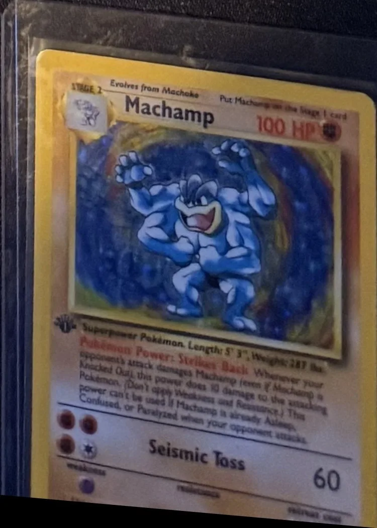 Machamp (holo, deck-exclusive 1st Ed stamp), graded RAW · UNGRADED — the exact slab for sale