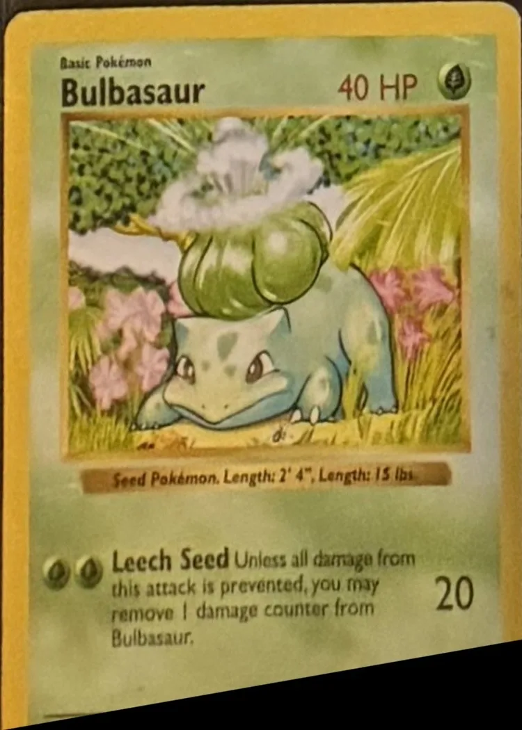 Bulbasaur, graded RAW · UNGRADED — the exact slab for sale